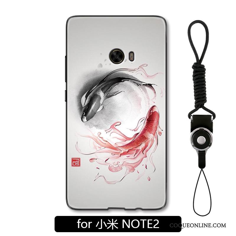 Mi Note 2 Squid Petit Coque De Téléphone Gris Créatif Style Chinois Étui