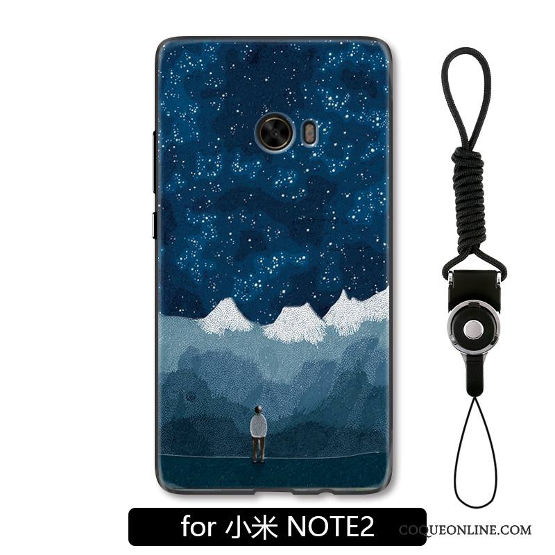 Mi Note 2 Tendance Coque De Téléphone Bleu Incassable Petit Créatif Étui