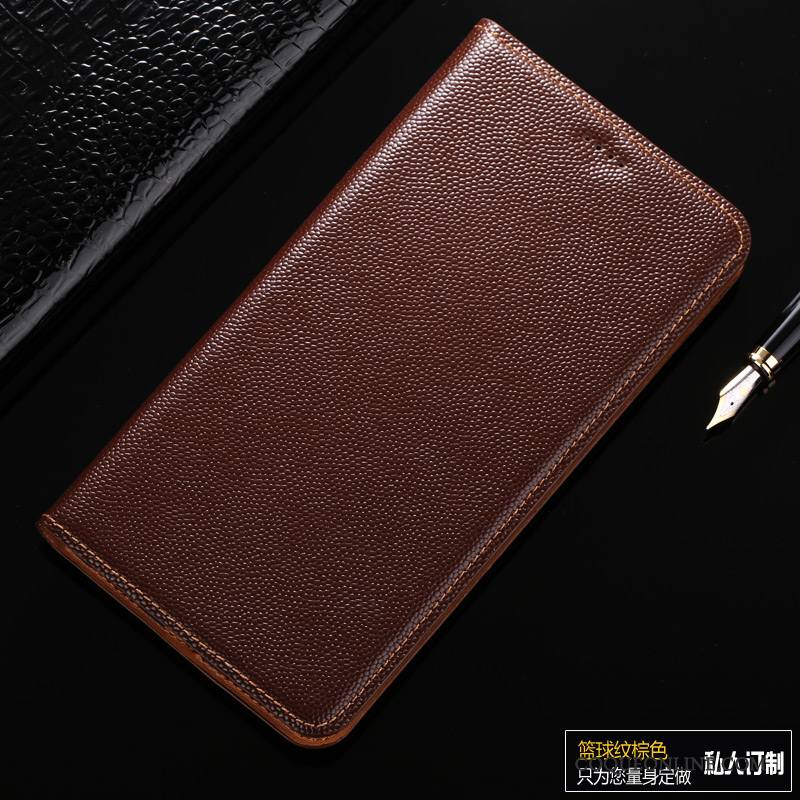 Mi Note 3 Coque De Téléphone Étui En Cuir Petit Téléphone Portable Modèle Fleurie Cuir Véritable Protection