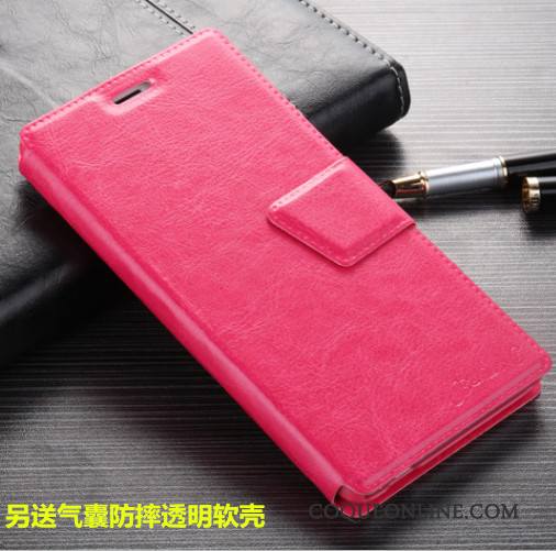 Mi Note 3 Incassable Étui Étui En Cuir Rouge Coque De Téléphone Téléphone Portable Tendance