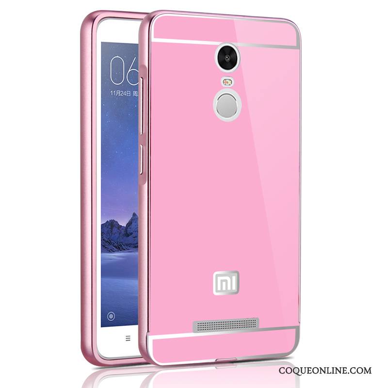 Mi Note 3 Étui Rose Coque De Téléphone Métal Border Membrane Tempérer