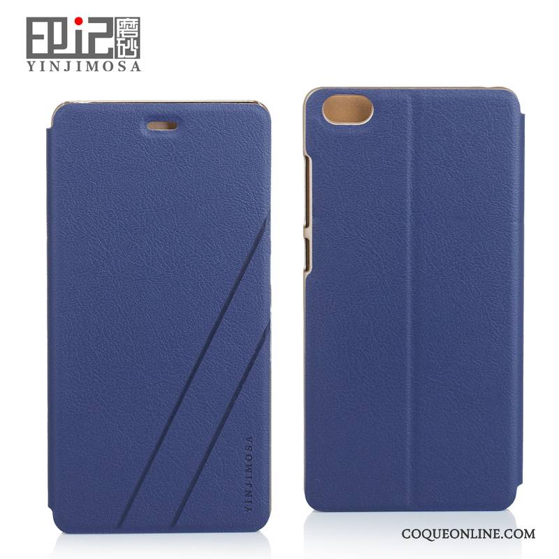 Mi Note Étui En Cuir Protection Housse Téléphone Portable Coque De Téléphone Petit Bleu