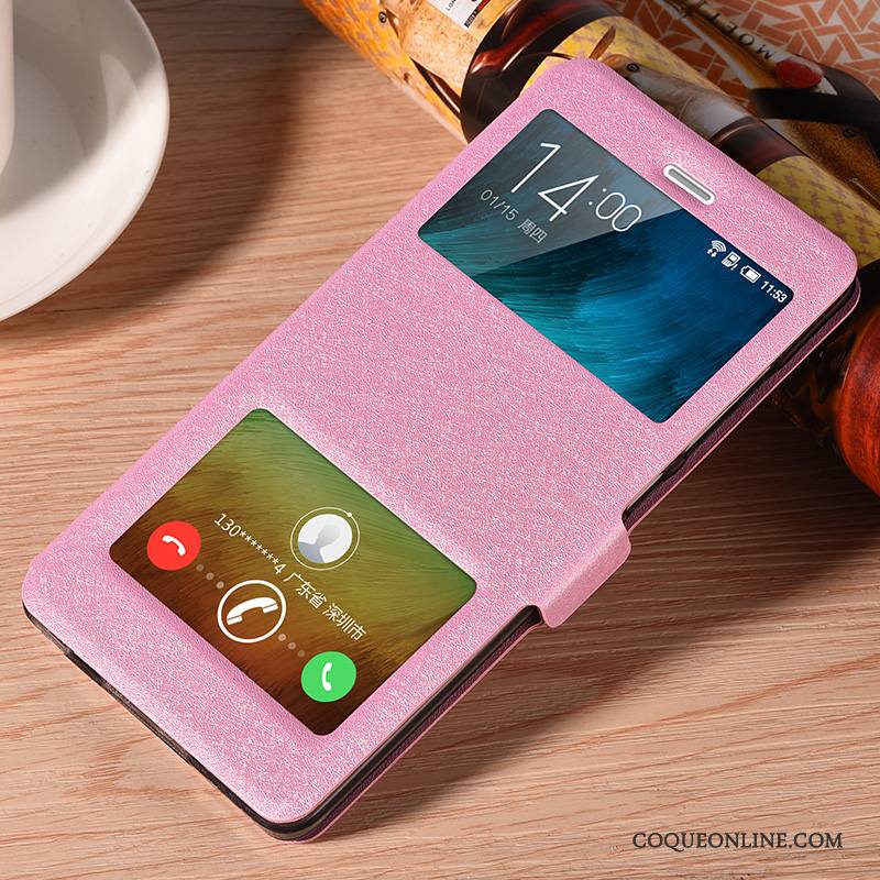 Mi Note Étui En Cuir Rose Coque De Téléphone Tendance Petit Housse Téléphone Portable