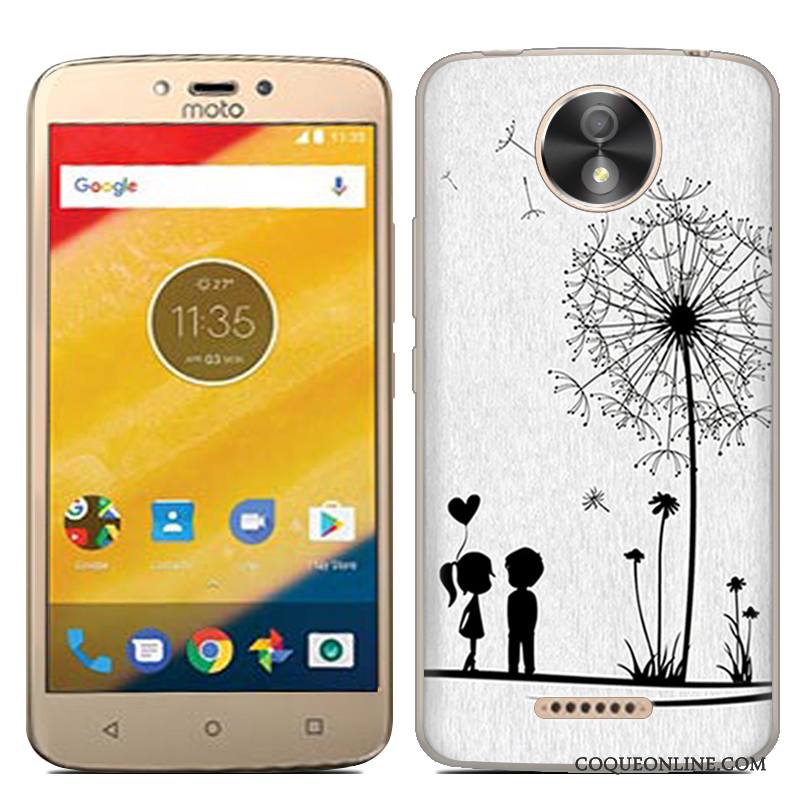 Moto C Coque De Téléphone Peinture Téléphone Portable Haute Dessin Animé Fluide Doux Très Mince