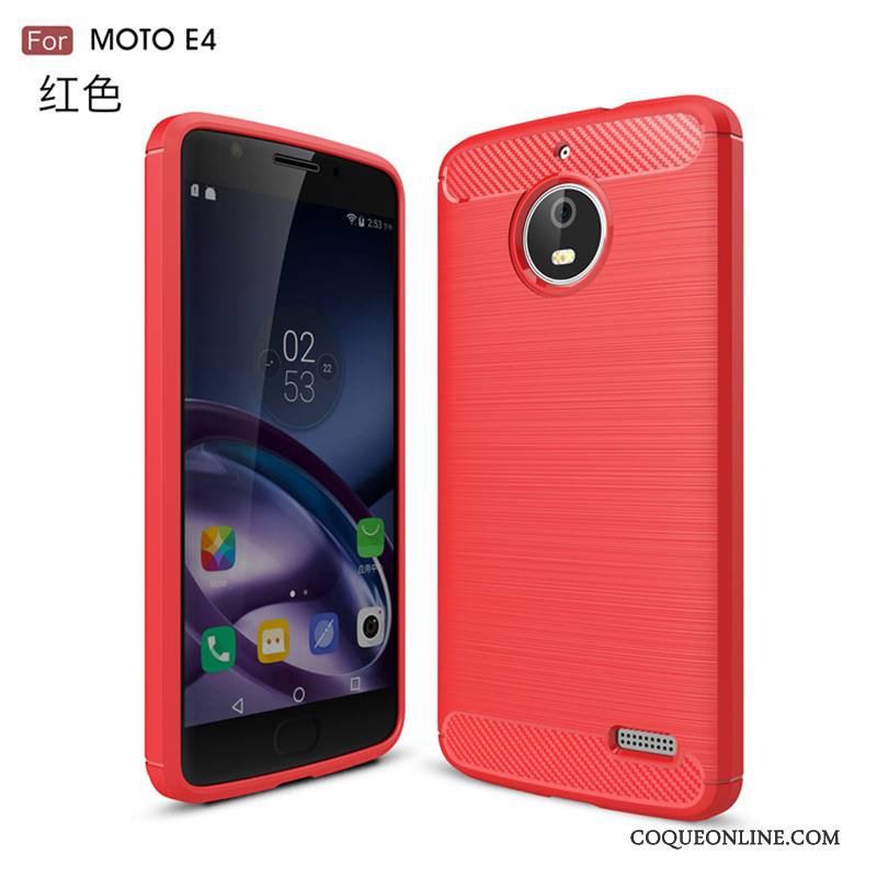 Moto E4 Fluide Doux Protection Incassable Coque De Téléphone Étoile Rouge Tout Compris