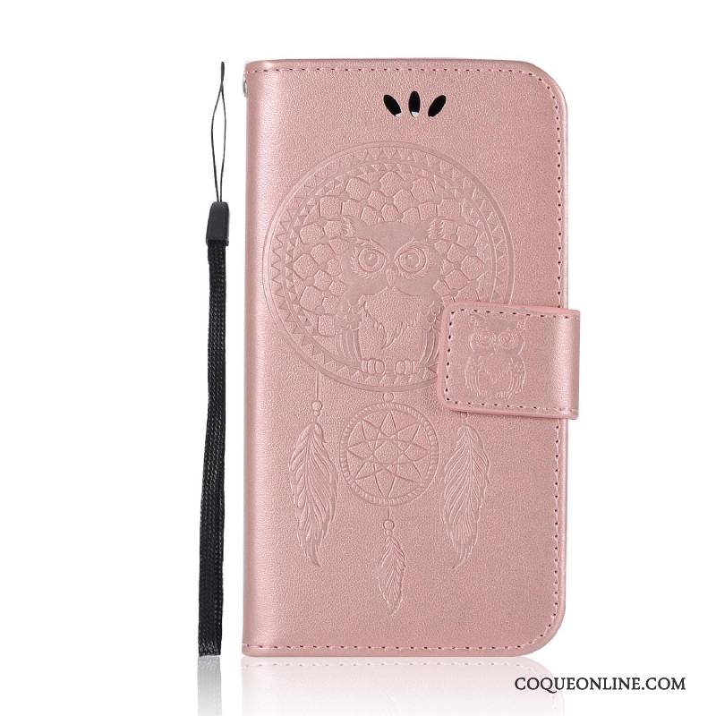 Moto G4 Play Coque Rose Vent Mesh Chat Étui En Cuir Téléphone Portable