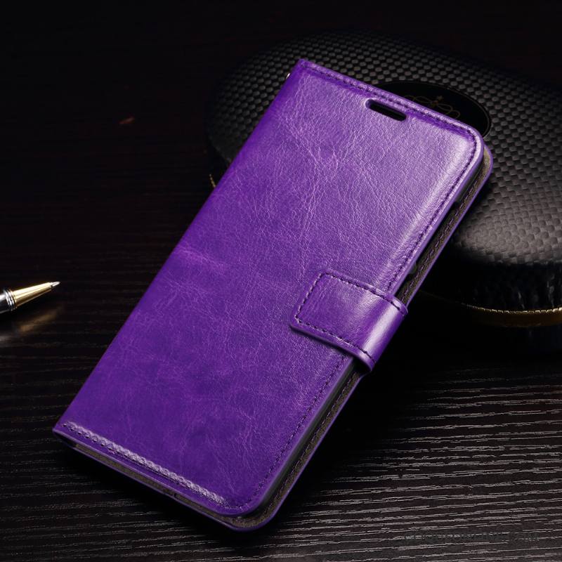 Moto G5 Coque Housse Étui Violet Protection Incassable Étui En Cuir Téléphone Portable