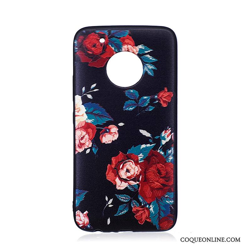 Moto G5 Plus Fluide Doux Gaufrage Dessin Animé Tendance Peinture Étui Coque De Téléphone