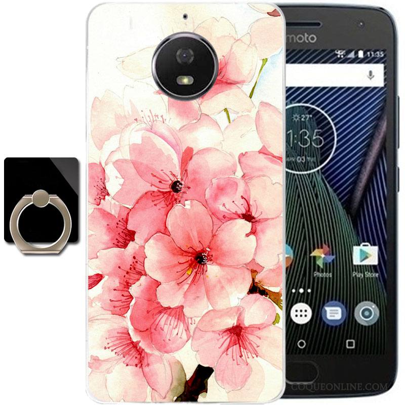 Moto G5 Plus Incassable Rose Protection Étui Coque De Téléphone