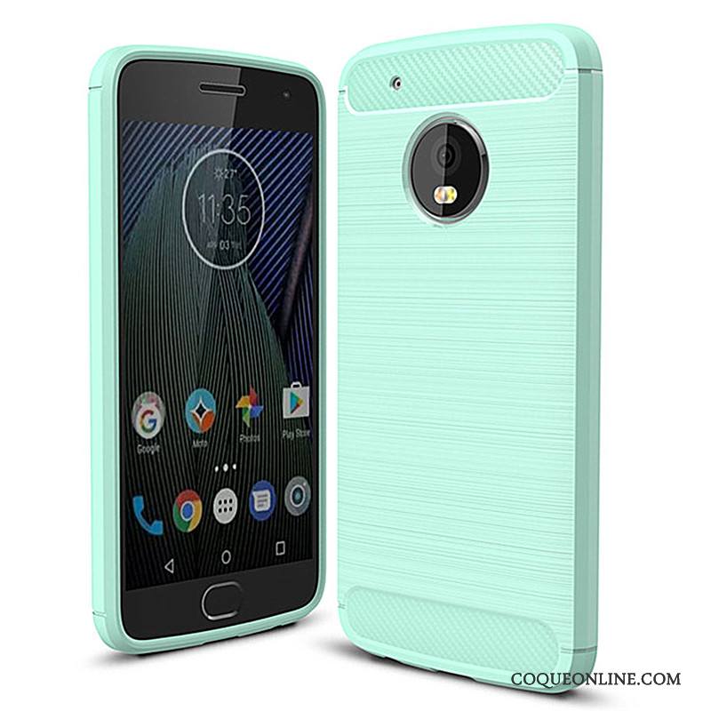 Moto G5 Silicone Fluide Doux Fibre Coque De Téléphone Protection Étui Vert