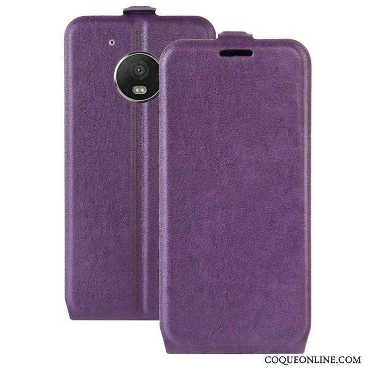 Moto G5 Téléphone Portable Coque De Téléphone Housse Étui Carte Étui En Cuir Violet