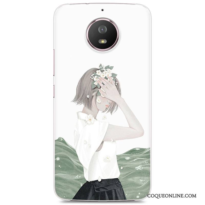 Moto G5s Coque Tout Compris Frais Blanc Bleu Incassable Protection Fluide Doux