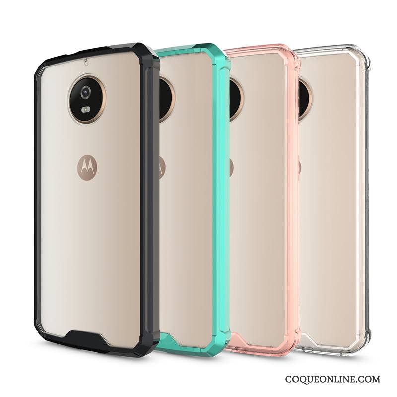 Moto G5s Plus Étui Rose Armure Simple Résistant Aux Rayures Coque De Téléphone Fluide Doux