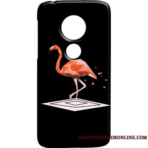 Moto G7 Coque Animal Délavé En Daim Europe Noir Créatif Téléphone Portable Protection