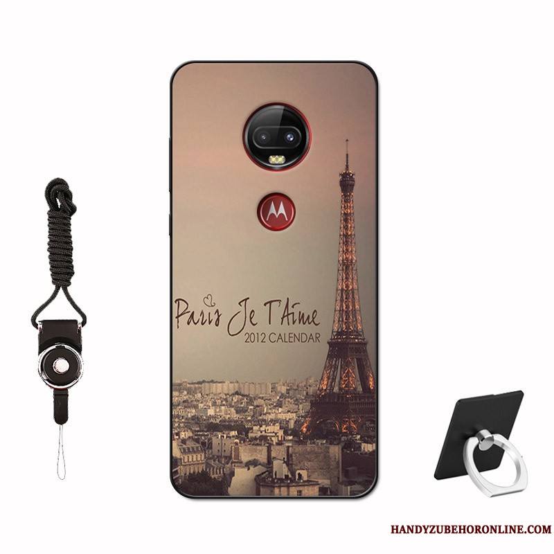 Moto G7 Plus Téléphone Portable Coque De Téléphone Haute Étui Gris Peinture