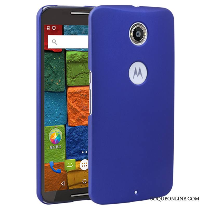 Moto Nexus 6 Coque Étui Bleu Téléphone Portable Incassable Difficile Protection