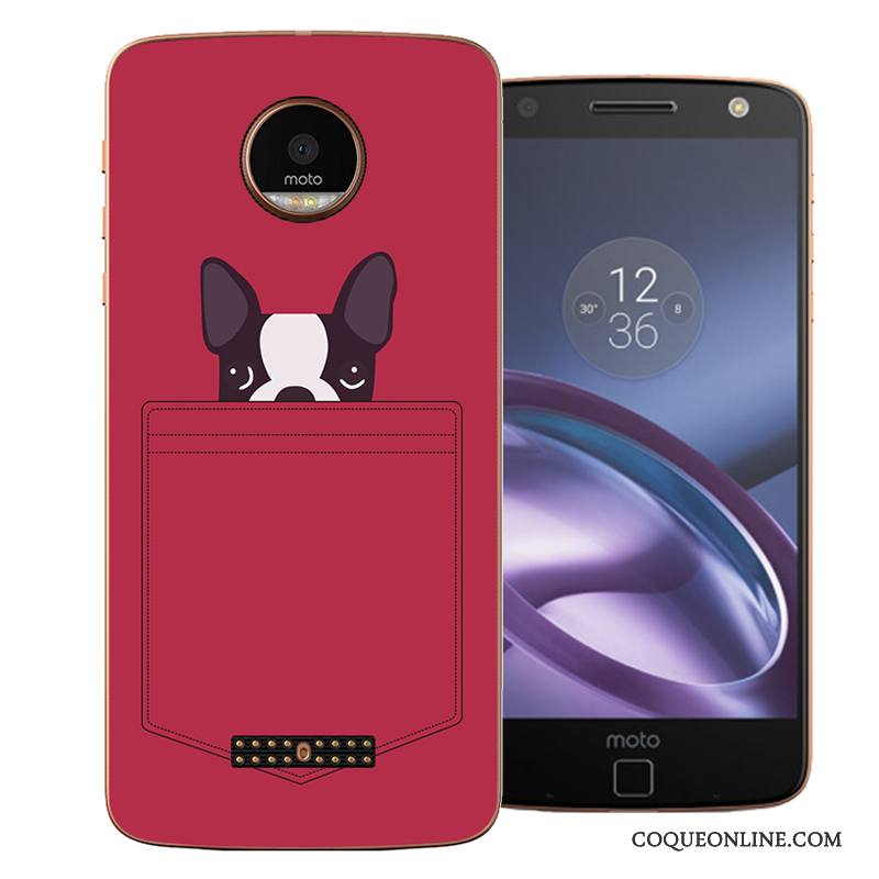 Moto Z Coque Difficile Nouveau Incassable Rouge Dessin Animé Protection Étui