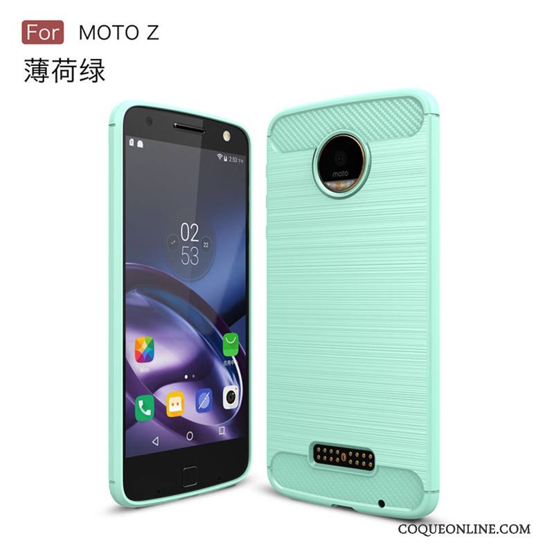 Moto Z Coque Incassable Vert Tout Compris Étoile Tendance Silicone Protection