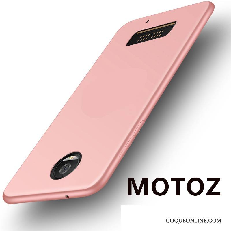 Moto Z Or Rose Coque De Téléphone Protection Incassable Silicone Étui Fluide Doux