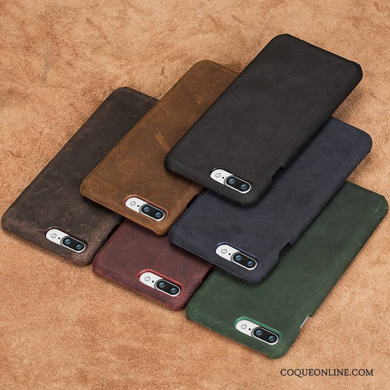 Moto Z Play Cuir Véritable Coque De Téléphone Vintage Noir Incassable Luxe Étui En Cuir