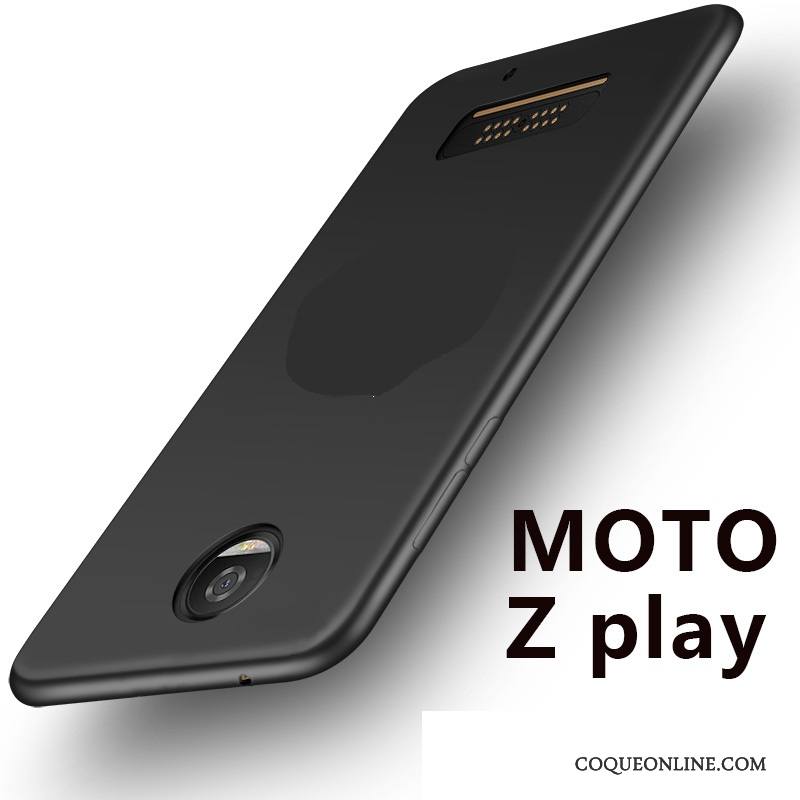 Moto Z Play Protection Fluide Doux Silicone Étui Coque Tout Compris Noir