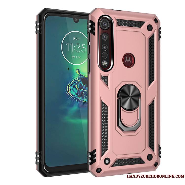 Motorola One Macro Rose Protection Étui Tout Compris Silicone Fluide Doux Coque De Téléphone