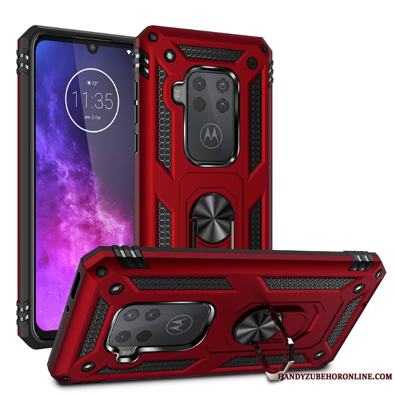 Motorola One Zoom Support Coque Incassable Rouge À Bord Tout Compris De Téléphone