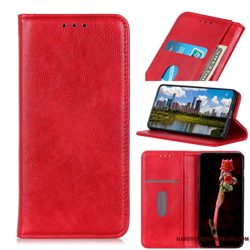 Nokia 2.3 Modèle Fleurie Étui Litchi Rouge Magnétisme Coque De Téléphone Téléphone Portable