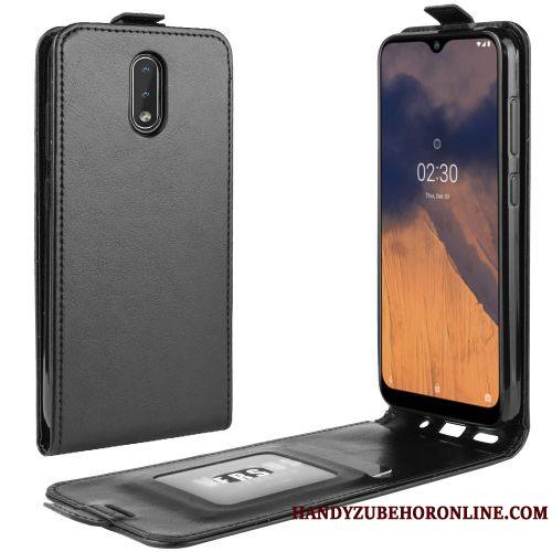 Nokia 2.3 Portefeuille Coque De Téléphone Étui Noir Protection Étui En Cuir Housse