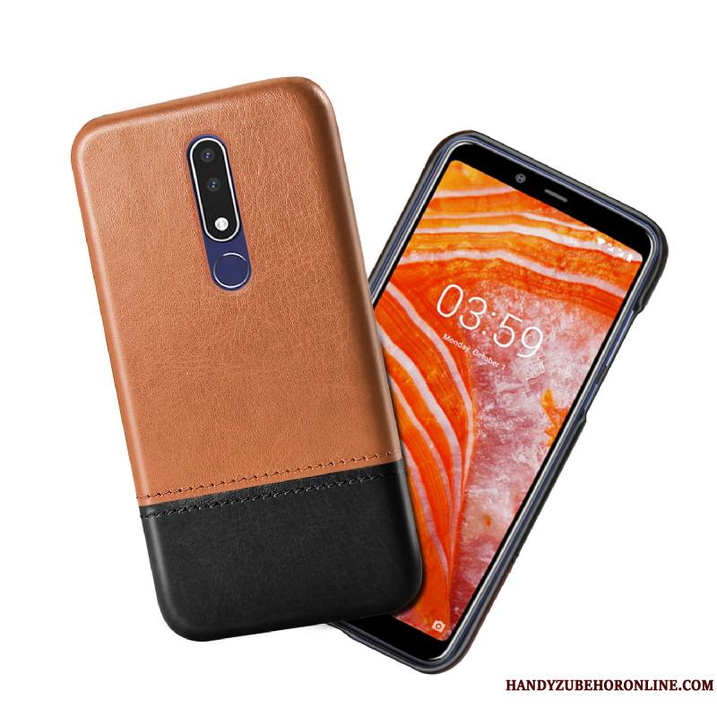 Nokia 3.1 Plus Cuir Incassable Noir Étui Nouveau Coque De Téléphone Protection