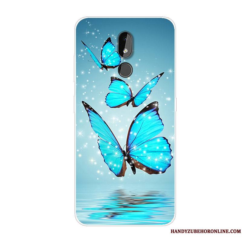 Nokia 3.2 Coque Téléphone Portable Créatif Étui Dessin Animé Bleu Tendance Incassable