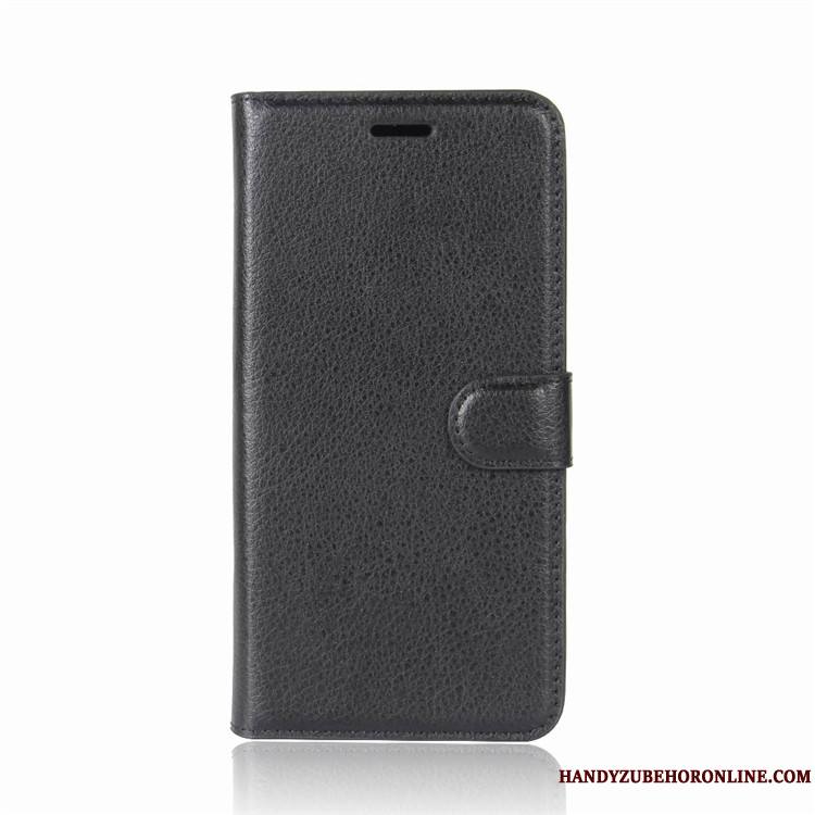 Nokia 6.1 Portefeuille Téléphone Portable Support Coque Noir Étui En Cuir Protection