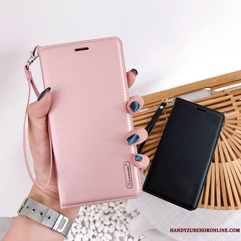 Nokia 6.1 Protection Étui En Cuir Incassable Rose Coque De Téléphone Clamshell