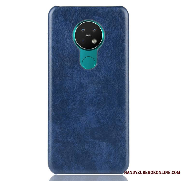 Nokia 6.2 Personnalité Incassable Bleu Sac Cuir Coque De Téléphone Couvercle Arrière