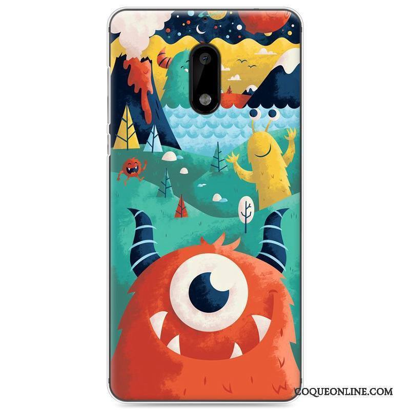 Nokia 6 Coque Étui Tout Compris Peinture Charmant Multicolore Fluide Doux Silicone