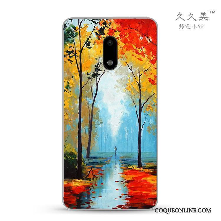 Nokia 6 Frais Coque De Téléphone Étui Petit Incassable Peinture À L'huile Tout Compris