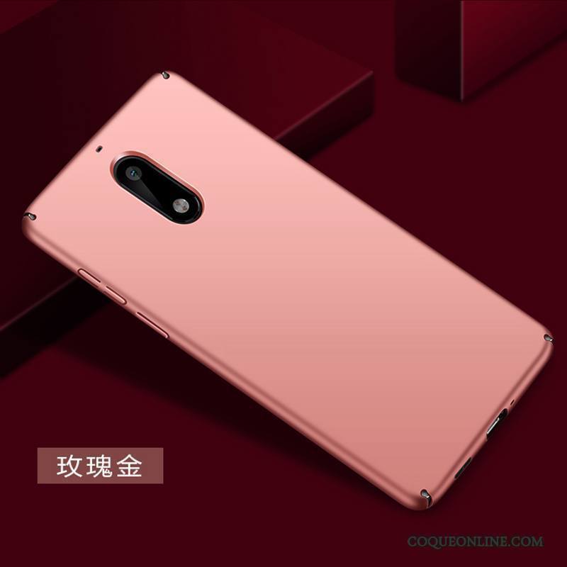 Nokia 6 Étui Protection Incassable Coque Créatif Or Rose Délavé En Daim