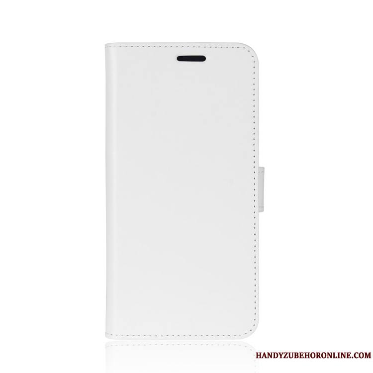 Nokia 7.1 Blanc Carte Coque De Téléphone Étui En Cuir Housse