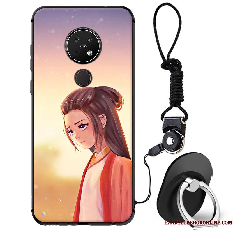 Nokia 7.2 Coque Dessin Animé Violet Protection Amoureux Étui Tout Compris Incassable