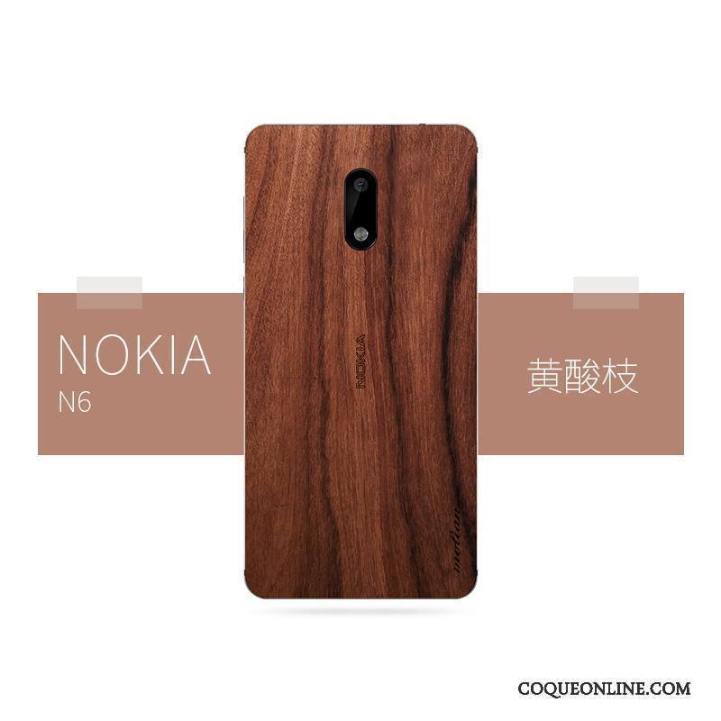 Nokia 7 Coque Personnalité Membrane Bois Massif Sentir Tendance Téléphone Portable