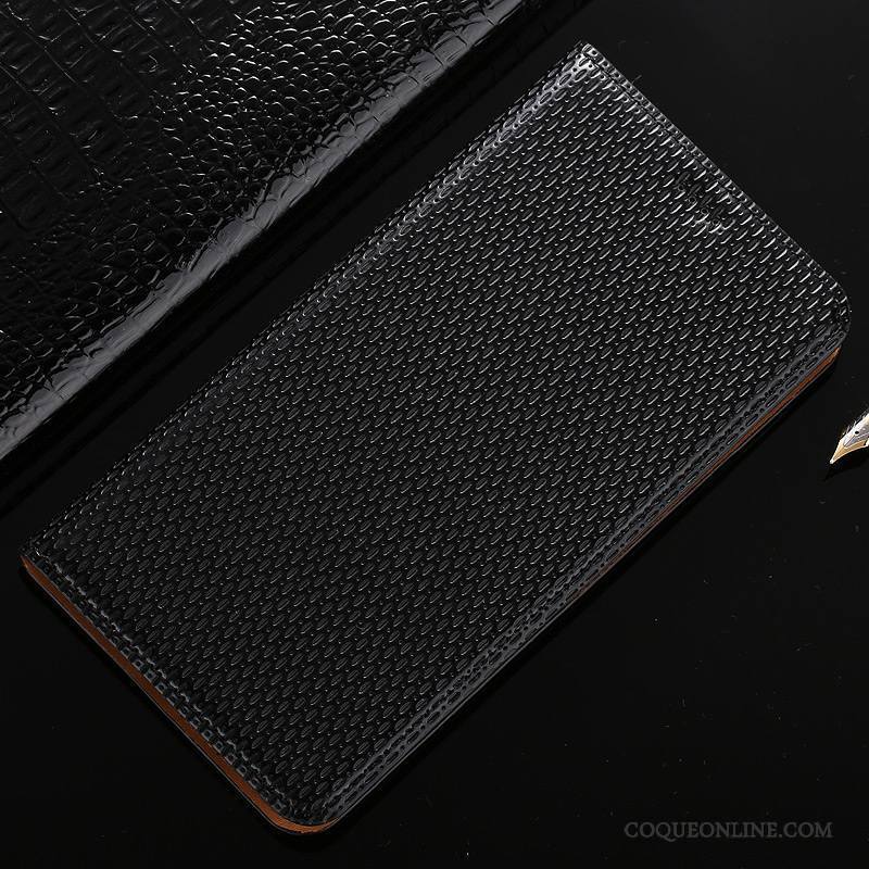 Nokia 7 Étui En Cuir Cuir Véritable Coque De Téléphone Protection Noir