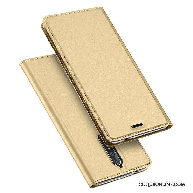 Nokia 8 Carte Or Étui En Cuir Coque De Téléphone Incassable Housse Téléphone Portable