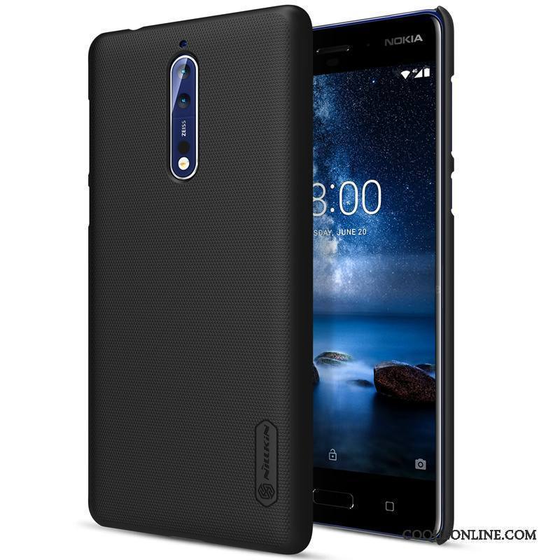 Nokia 8 Protection Incassable Or Coque Difficile Noir Étui