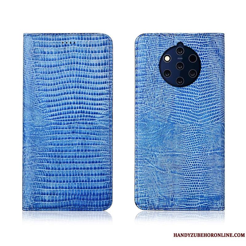 Nokia 9 Pureview Clamshell Téléphone Portable Bleu Incassable Étui Silicone Coque