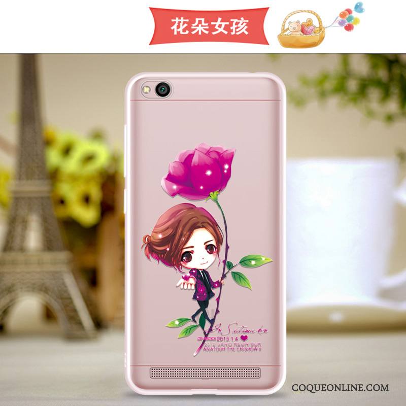 Redmi 5a Coque Protection Rose Dessin Animé Étui Légère Légères Fluide Doux