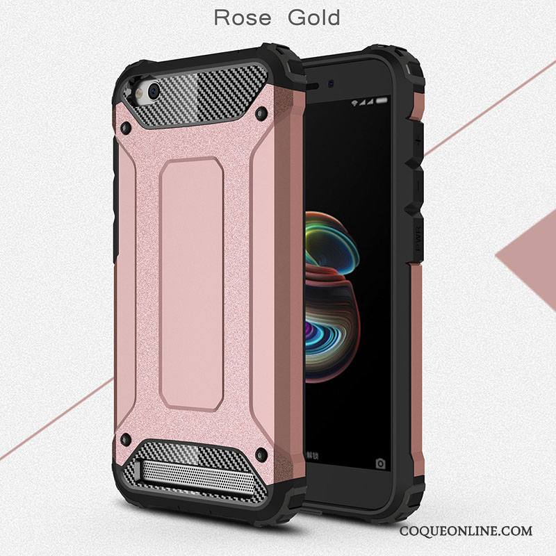 Redmi 5a Protection Rose Coque De Téléphone Tout Compris Silicone Rouge Incassable