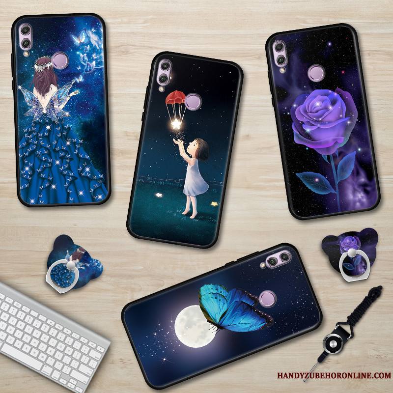 Redmi 7 Coque Bleu Marin Dessin Animé Ornements Suspendus Incassable Étui Petit Fluide Doux