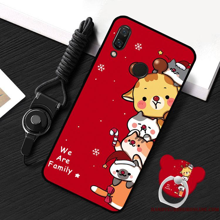 Redmi 7 Coque Rouge Ornements Suspendus Petit Tendance Dessin Animé Protection Étui