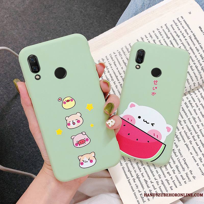 Redmi 7 Mode Personnalité Coque De Téléphone Vert Peinture Étui Marque De Tendance