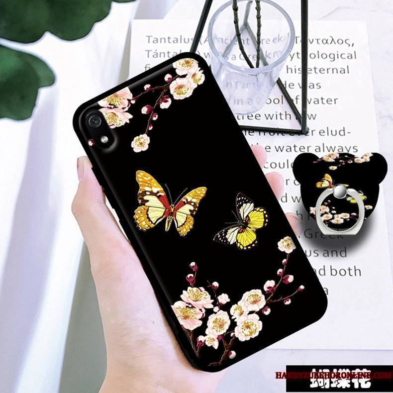 Redmi 7a Coque Incassable Noir Tempérer Tout Compris Membrane Étudiant Étui